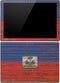 Haiti Flag Dark Wood Surface Pro 4 Skin
